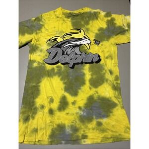 Rare Pink Dolphin Yellow Tie Dye Wave & Dolphin Short Sleeve Tshirt | Size M